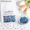 image:imagebeadsland 1440pcs Flat Back Crystal Rhinestones Round Gems for Nail Art and Craft Glue Fix CrystalAB SS10 2729mmCapri Blue