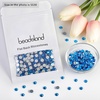 image:imagebeadsland 1440pcs Flat Back Crystal Rhinestones Round Gems for Nail Art and Craft Glue Fix CrystalAB SS10 2729mmCapri Blue