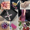 image:imagebeadsland 1440pcs Flat Back Crystal Rhinestones Round Gems for Nail Art and Craft Glue Fix CrystalAB SS10 2729mmFuchsia