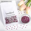 image:imagebeadsland 1440pcs Flat Back Crystal Rhinestones Round Gems for Nail Art and Craft Glue Fix CrystalAB SS10 2729mmFuchsia