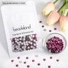 image:imagebeadsland 1440pcs Flat Back Crystal Rhinestones Round Gems for Nail Art and Craft Glue Fix CrystalAB SS10 2729mmFuchsia