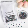 image:imagebeadsland 1440pcs Flat Back Crystal Rhinestones Round Gems for Nail Art and Craft Glue Fix CrystalAB SS10 2729mmGreen Volcano