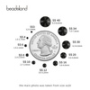 image:imagebeadsland 1440pcs Flat Back Crystal Rhinestones Round Gems for Nail Art and Craft Glue Fix CrystalAB SS10 2729mmJet Hematite