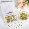 image:imagebeadsland 1440pcs Flat Back Crystal Rhinestones Round Gems for Nail Art and Craft Glue Fix CrystalAB SS10 2729mmLemon Yellow