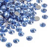 image:imagebeadsland 1440pcs Flat Back Crystal Rhinestones Round Gems for Nail Art and Craft Glue Fix CrystalAB SS10 2729mmLight Blue