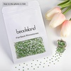 image:imagebeadsland 1440pcs Flat Back Crystal Rhinestones Round Gems for Nail Art and Craft Glue Fix CrystalAB SS10 2729mmLight Green