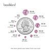 image:imagebeadsland 1440pcs Flat Back Crystal Rhinestones Round Gems for Nail Art and Craft Glue Fix CrystalAB SS10 2729mmLight Pink