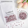 image:imagebeadsland 1440pcs Flat Back Crystal Rhinestones Round Gems for Nail Art and Craft Glue Fix CrystalAB SS10 2729mmLight Pink