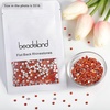 image:imagebeadsland 1440pcs Flat Back Crystal Rhinestones Round Gems for Nail Art and Craft Glue Fix CrystalAB SS10 2729mmOrange