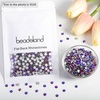 image:imagebeadsland 1440pcs Flat Back Crystal Rhinestones Round Gems for Nail Art and Craft Glue Fix CrystalAB SS10 2729mmPurple Velvet