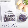 image:imagebeadsland 1440pcs Flat Back Crystal Rhinestones Round Gems for Nail Art and Craft Glue Fix CrystalAB SS10 2729mmPurple Velvet