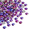 image:imagebeadsland 1440pcs Flat Back Crystal Rhinestones Round Gems for Nail Art and Craft Glue Fix CrystalAB SS10 2729mmPurple Velvet