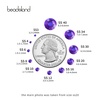 image:imagebeadsland 1440pcs Flat Back Crystal Rhinestones Round Gems for Nail Art and Craft Glue Fix CrystalAB SS10 2729mmPurple Velvet