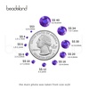 image:imagebeadsland 1440pcs Flat Back Crystal Rhinestones Round Gems for Nail Art and Craft Glue Fix CrystalAB SS10 2729mmPurple Velvet