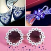 image:imagebeadsland 1440pcs Flat Back Crystal Rhinestones Round Gems for Nail Art and Craft Glue Fix CrystalAB SS10 2729mmSapphire