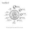image:imagebeadsland 1440pcs Flat Back Crystal Rhinestones Round Gems for Nail Art and Craft Glue Fix CrystalAB SS10 2729mmSilver Hematite