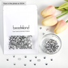 image:imagebeadsland 1440pcs Flat Back Crystal Rhinestones Round Gems for Nail Art and Craft Glue Fix CrystalAB SS10 2729mmSilver Hematite