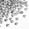 image:imagebeadsland 1440pcs Flat Back Crystal Rhinestones Round Gems for Nail Art and Craft Glue Fix CrystalAB SS10 2729mmSilver Hematite