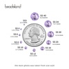 image:imagebeadsland 1440pcs Flat Back Crystal Rhinestones Round Gems for Nail Art and Craft Glue Fix CrystalAB SS10 2729mmViolet