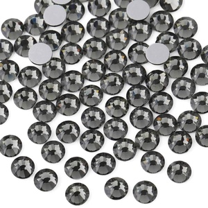 image:imagebeadsland 1440pcs Flat Back Crystal Rhinestones Round Gems for Nail Art and Craft Glue Fix CrystalAB SS10 2729mmBlack Diamond