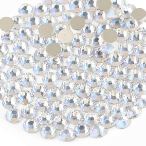 image:imagebeadsland 1440pcs Flat Back Crystal Rhinestones Round Gems for Nail Art and Craft Glue Fix CrystalAB SS10 2729mmBlue Moonlight
