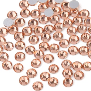 image:imagebeadsland 1440pcs Flat Back Crystal Rhinestones Round Gems for Nail Art and Craft Glue Fix CrystalAB SS10 2729mmChampagne