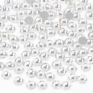 image:imagebeadsland 1440pcs Flat Back Crystal Rhinestones Round Gems for Nail Art and Craft Glue Fix CrystalAB SS10 2729mmCrystal