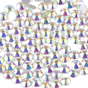 image:imagebeadsland 1440pcs Flat Back Crystal Rhinestones Round Gems for Nail Art and Craft Glue Fix CrystalAB SS10 2729mmCrystal AB