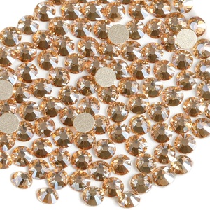 image:imagebeadsland 1440pcs Flat Back Crystal Rhinestones Round Gems for Nail Art and Craft Glue Fix CrystalAB SS10 2729mmGolden Shadow