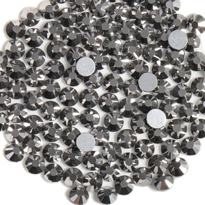 image:imagebeadsland 1440pcs Flat Back Crystal Rhinestones Round Gems for Nail Art and Craft Glue Fix CrystalAB SS10 2729mmHematite