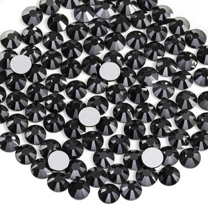 image:imagebeadsland 1440pcs Flat Back Crystal Rhinestones Round Gems for Nail Art and Craft Glue Fix CrystalAB SS10 2729mmJet Hematite