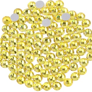 image:imagebeadsland 1440pcs Flat Back Crystal Rhinestones Round Gems for Nail Art and Craft Glue Fix CrystalAB SS10 2729mmLemon Yellow