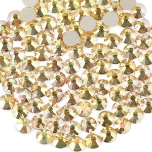 image:imagebeadsland 1440pcs Flat Back Crystal Rhinestones Round Gems for Nail Art and Craft Glue Fix CrystalAB SS10 2729mmMetalSunlight