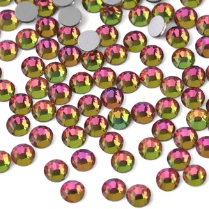 image:imagebeadsland 1440pcs Flat Back Crystal Rhinestones Round Gems for Nail Art and Craft Glue Fix CrystalAB SS10 2729mmRainbow