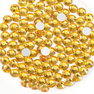 image:imagebeadsland 1440pcs Flat Back Crystal Rhinestones Round Gems for Nail Art and Craft Glue Fix CrystalAB SS10 2729mmTopaz