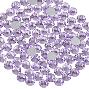 image:imagebeadsland 1440pcs Flat Back Crystal Rhinestones Round Gems for Nail Art and Craft Glue Fix CrystalAB SS10 2729mmViolet