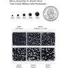 image:imageHotfix Rhinestones Siam 3960pcs Mixed 5 Sizes SS6SS30Jet Hematite