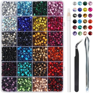 image:imageBEADSLAND Hotfix Rhinestones Mixed 24 ColorsSS1014400pcsMixSizes14520pcs